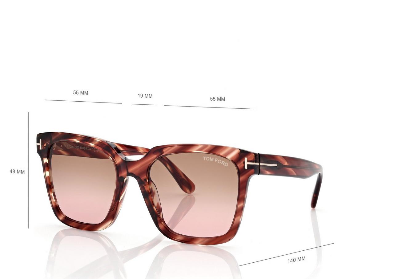 TOM FORD OM RED HAVANA / GRADIENT BROWN LUNETTES DE SOLEIL SELBY