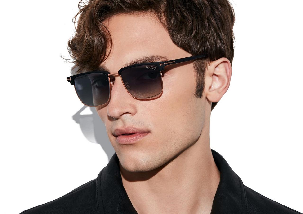 Shop Hudson Black Mens Polarized Sunglasses for Men