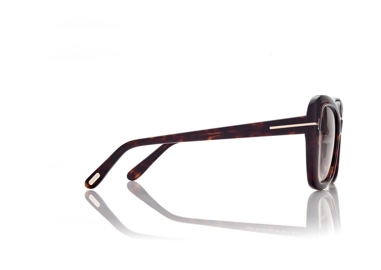 TOMFORD キャットアイフレムサンクラス MAEVEFT1008 55JE Tom Ford Maeve TF1008/S 55Y Sunglasses - US