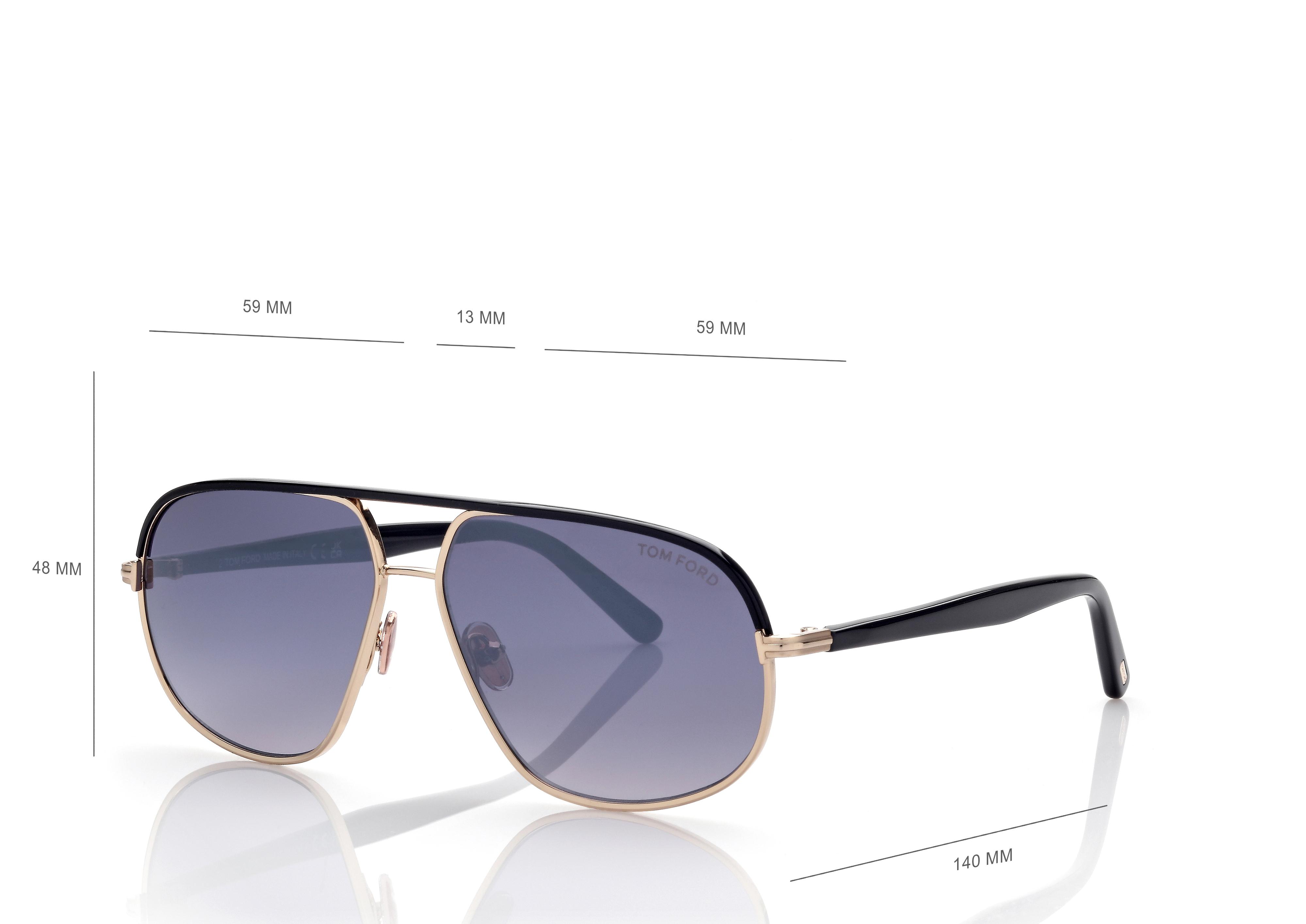 Tom Ford Men's Maxwell Double-Bridge Aviator Sunglasses