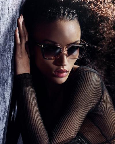 TOM FORD OM GREY/OTHER / BROWN MIRROR WINONA SUNGLASSES