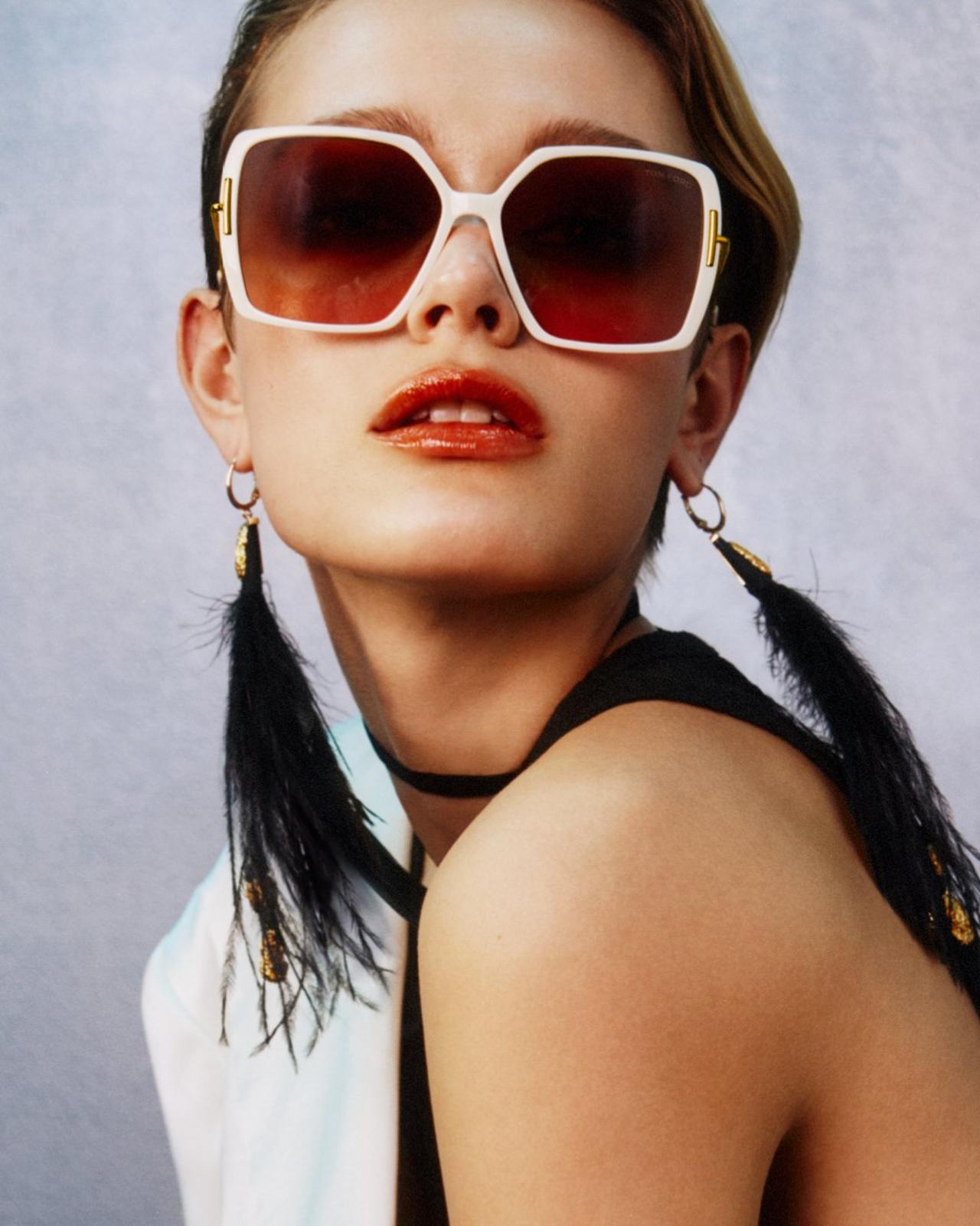 TOM FORD OM IVORY / GRADIENT BROWN JOANNA SUNGLASSES