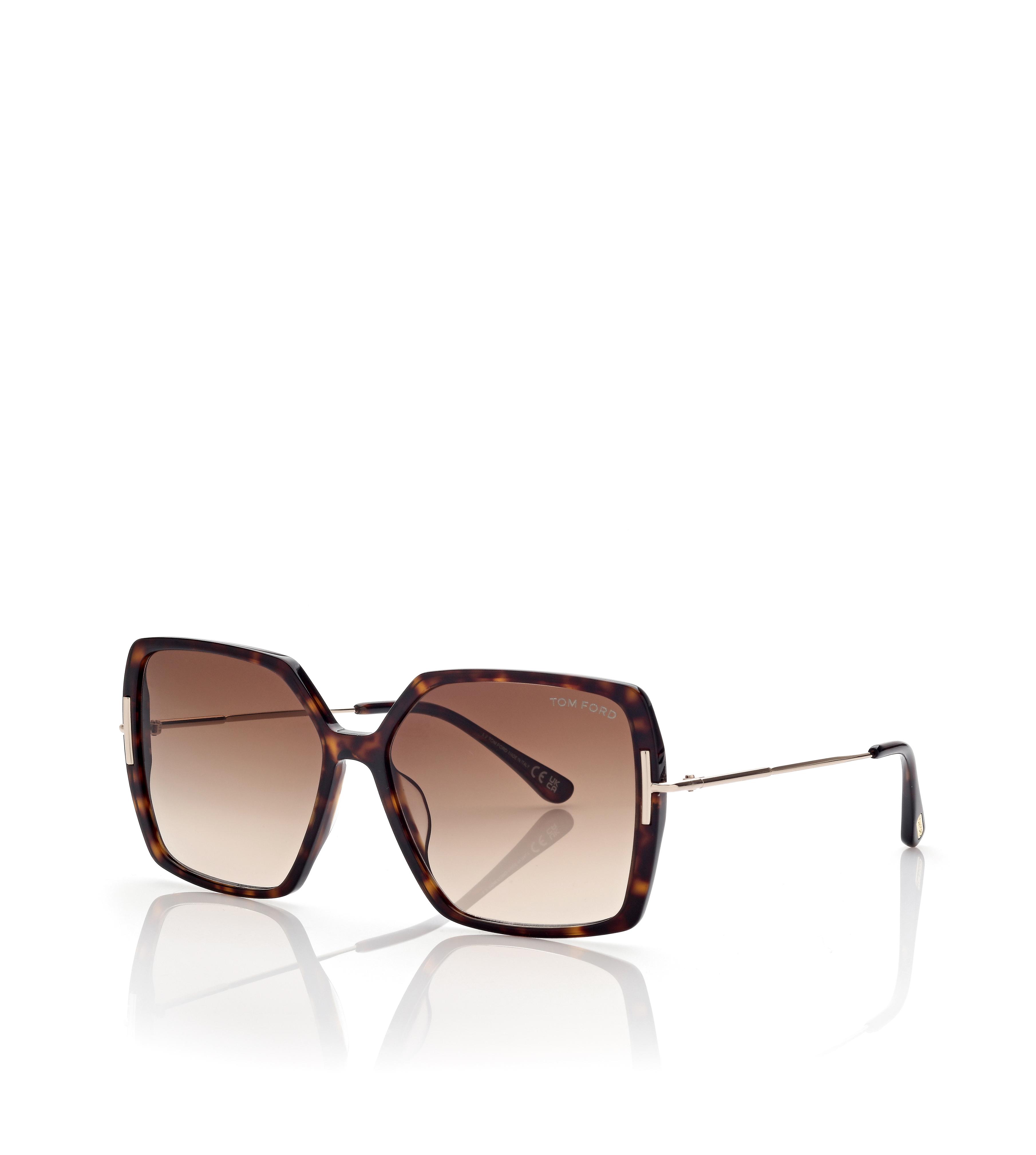 Tom Ford Maxine T-monogram Round Acetate Sunglasses