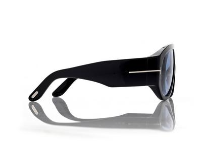 TOM FORD OM SHINY BLACK  / BLUE BRONSON SUNGLASSES
