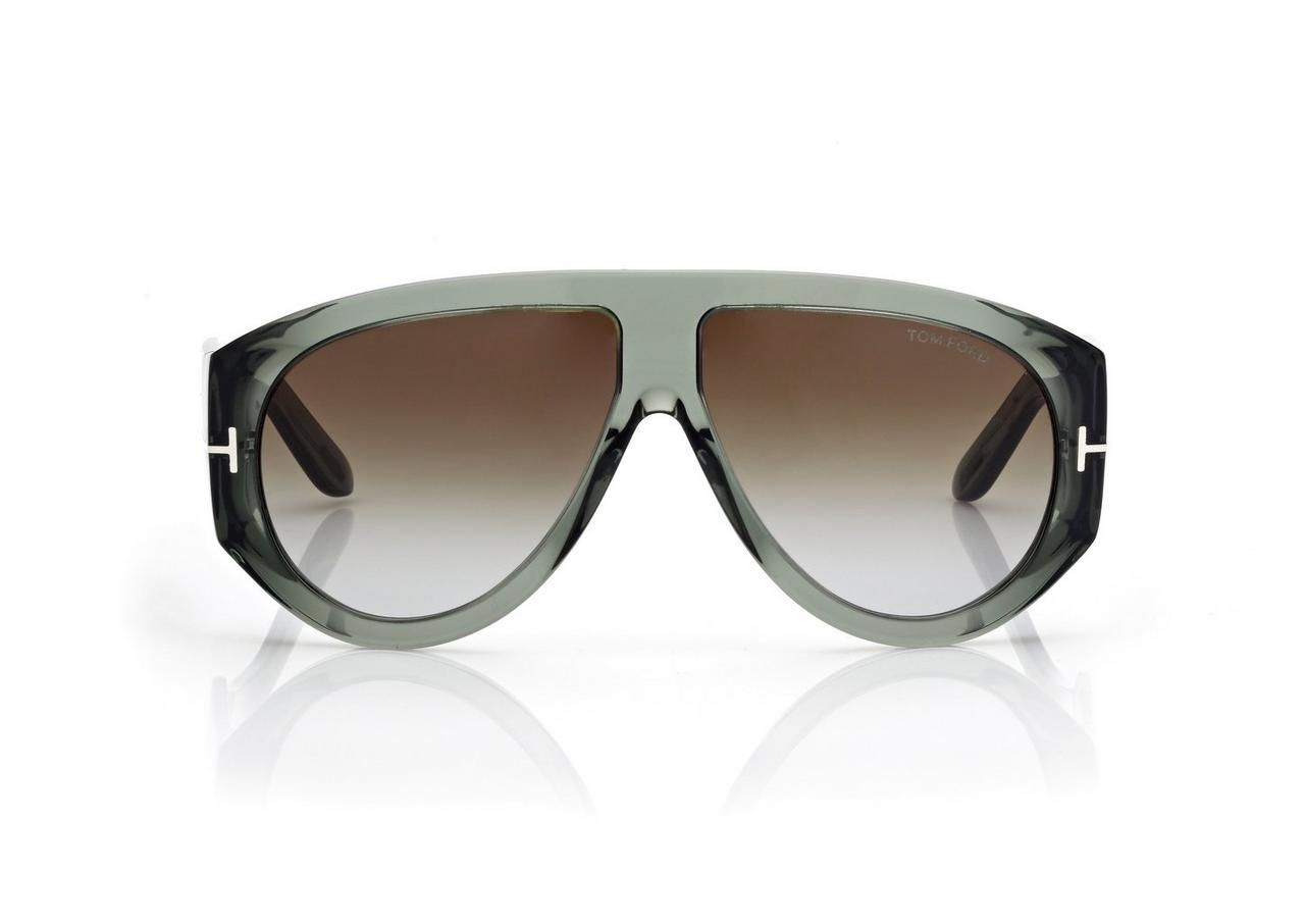 TOM FORD OM SHINY LIGHT GREEN / GRADIENT SMOKE LUNETTES DE SOLEIL BRONSON