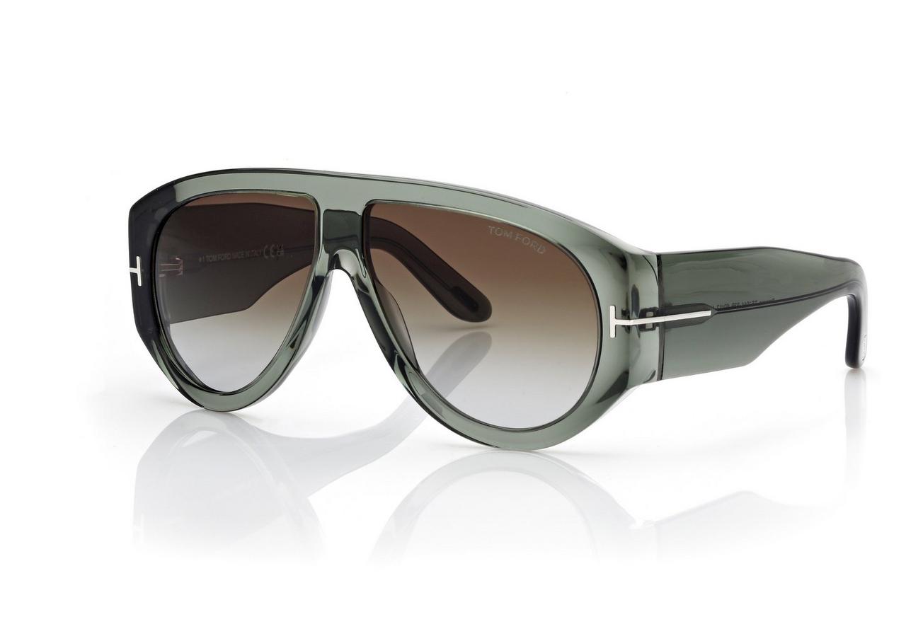TOM FORD OM SHINY LIGHT GREEN / GRADIENT SMOKE LUNETTES DE SOLEIL BRONSON