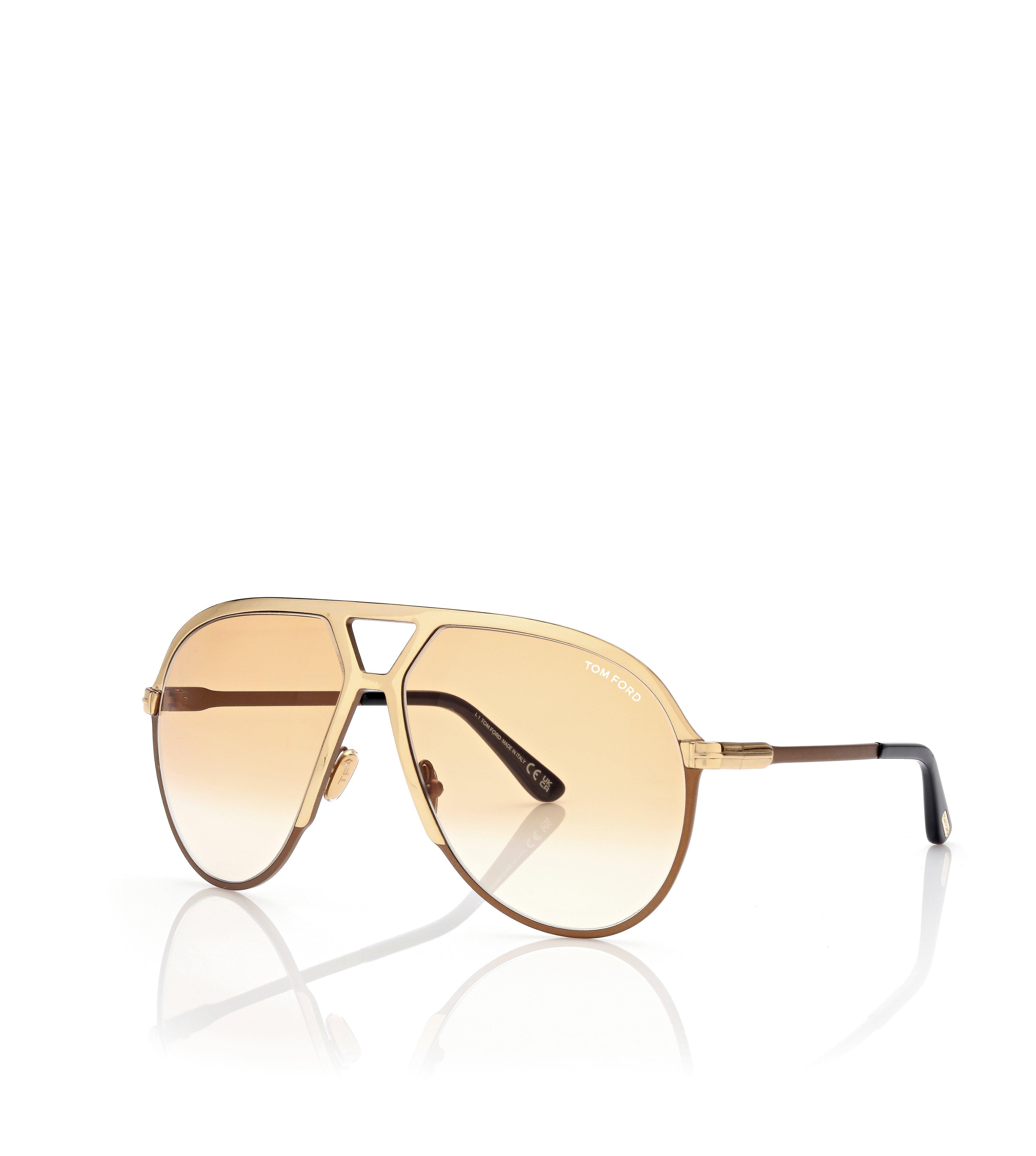  Tom Ford Scout TF 656 28Z Gold Metal Pilot Sunglasses