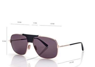 LEATHER INSERT TEX SUNGLASSES image number 3