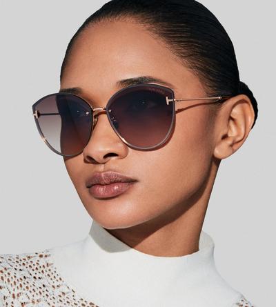 TOM FORD OM GOLD EVANGELINE SUNGLASSES
