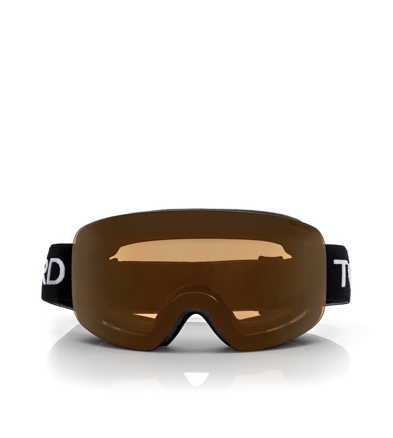 TOM FORD OM BLACK/SMOKE SKI GOGGLES