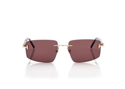SQUARE TITANIUM AND HORN SUNGLASSES image number 0