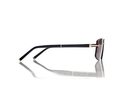 SQUARE TITANIUM AND HORN SUNGLASSES image number 2