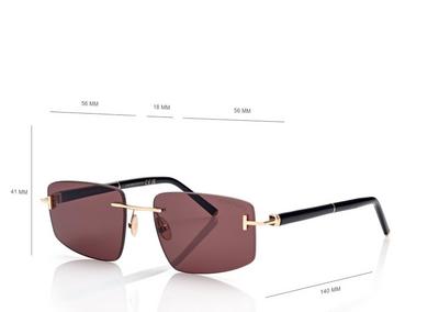 SQUARE TITANIUM AND HORN SUNGLASSES image number 3