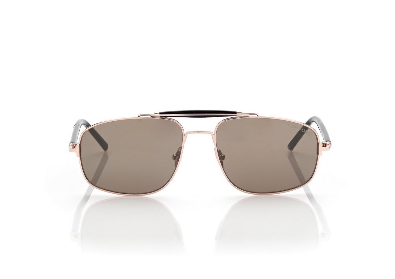 TITANIUM AND HORN NAVIGATOR SUNGLASSES image number 0