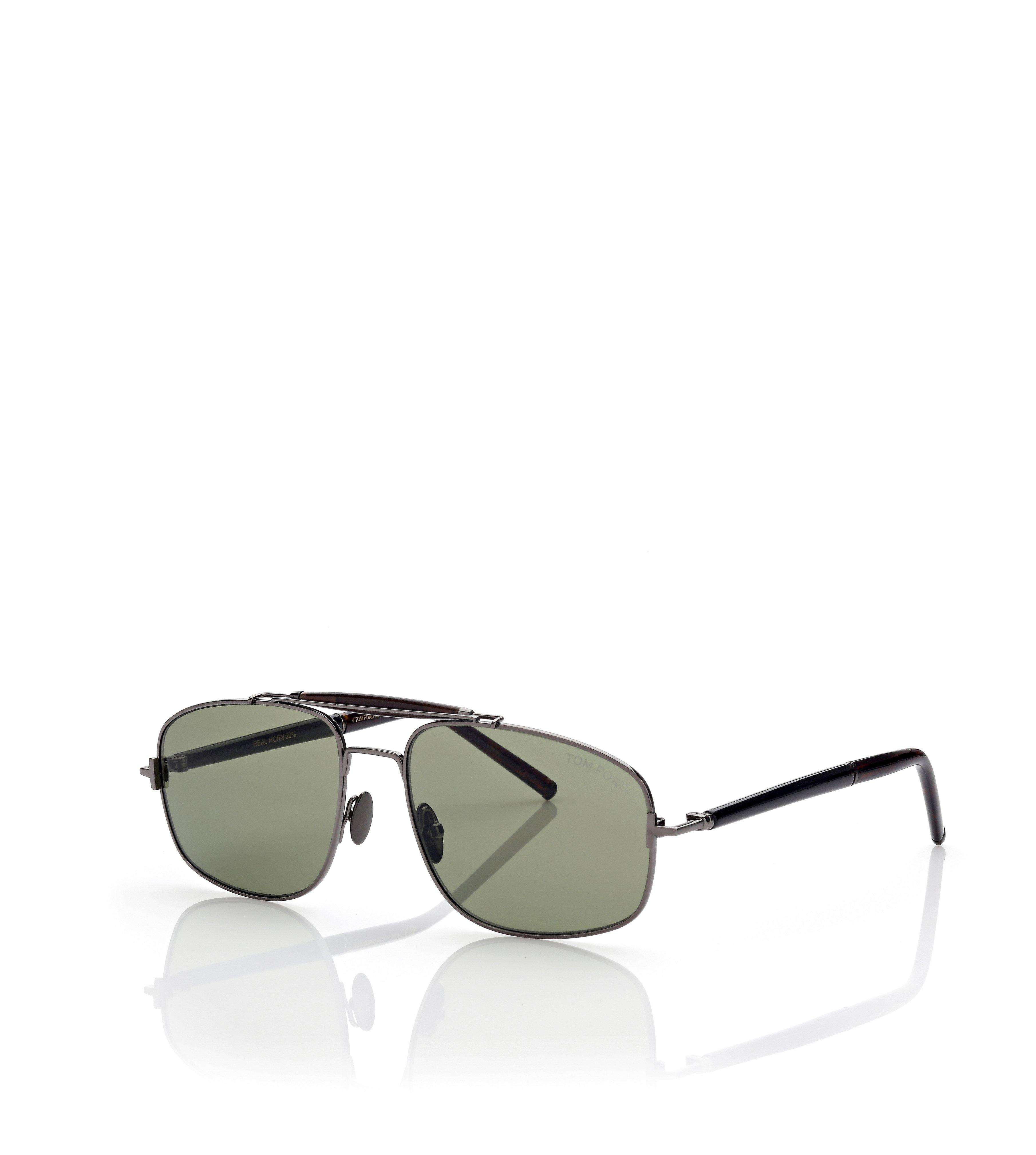 TITANIUM AND HORN NAVIGATOR SUNGLASSES