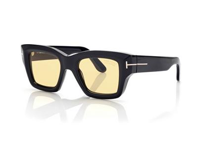 TOM FORD OM SHINY BLACK / BROWN PHOTOCHROMATIC ILIAS SUNGLASSES