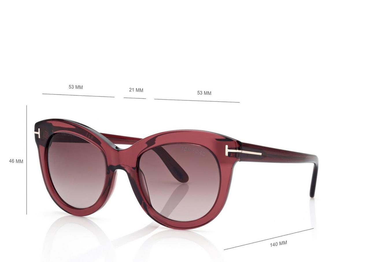 TOM FORD OM SHINY BORDEAUX ODETTE SUNGLASSES