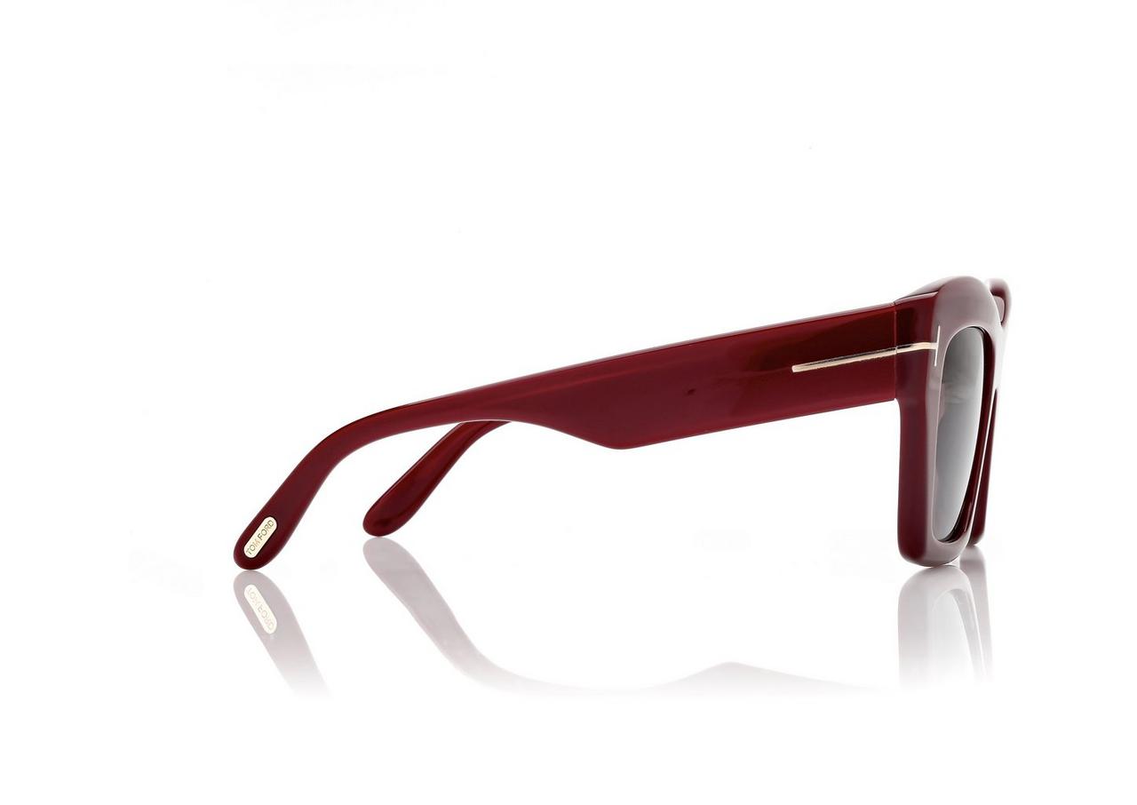 TOM FORD OM SHINY BORDEAUX / BROWN LUNA SUNGLASSES