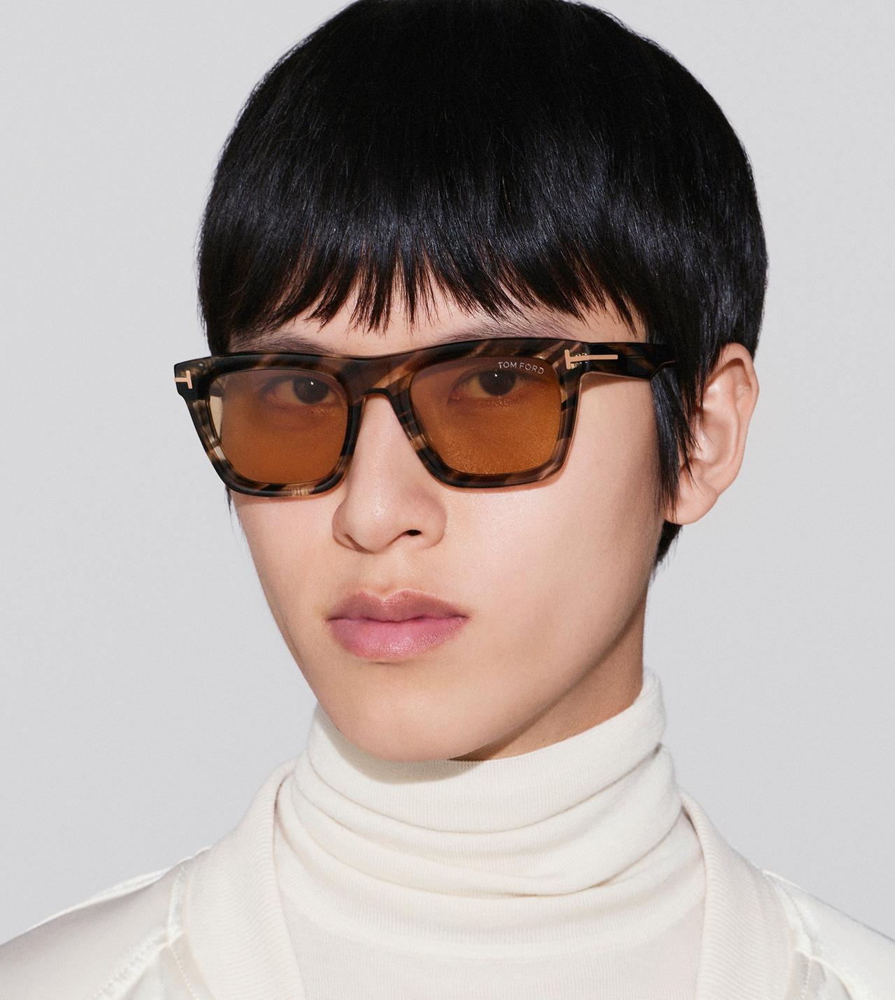 TOM FORD OM HAVANA/OTHER / BROWN LELIO SUNGLASSES