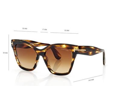 TOM FORD OM HAVANA ELVIRA SUNGLASSES