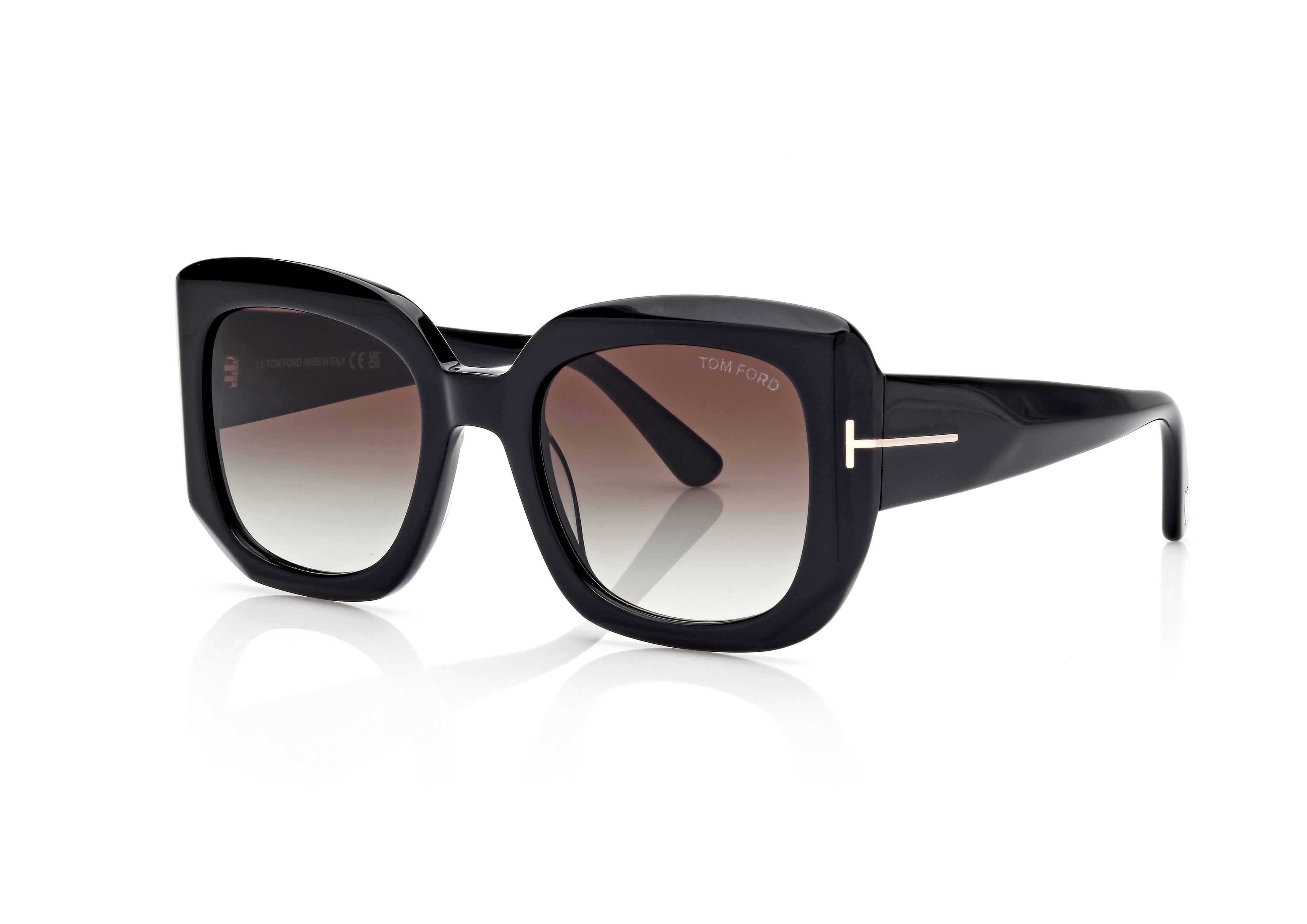 サングラス TOM FORD Woman Sunglasses Black CARLA-02 TF1220 01B Tom Ford Carla-02 TF1220 01B Sunglasses - US