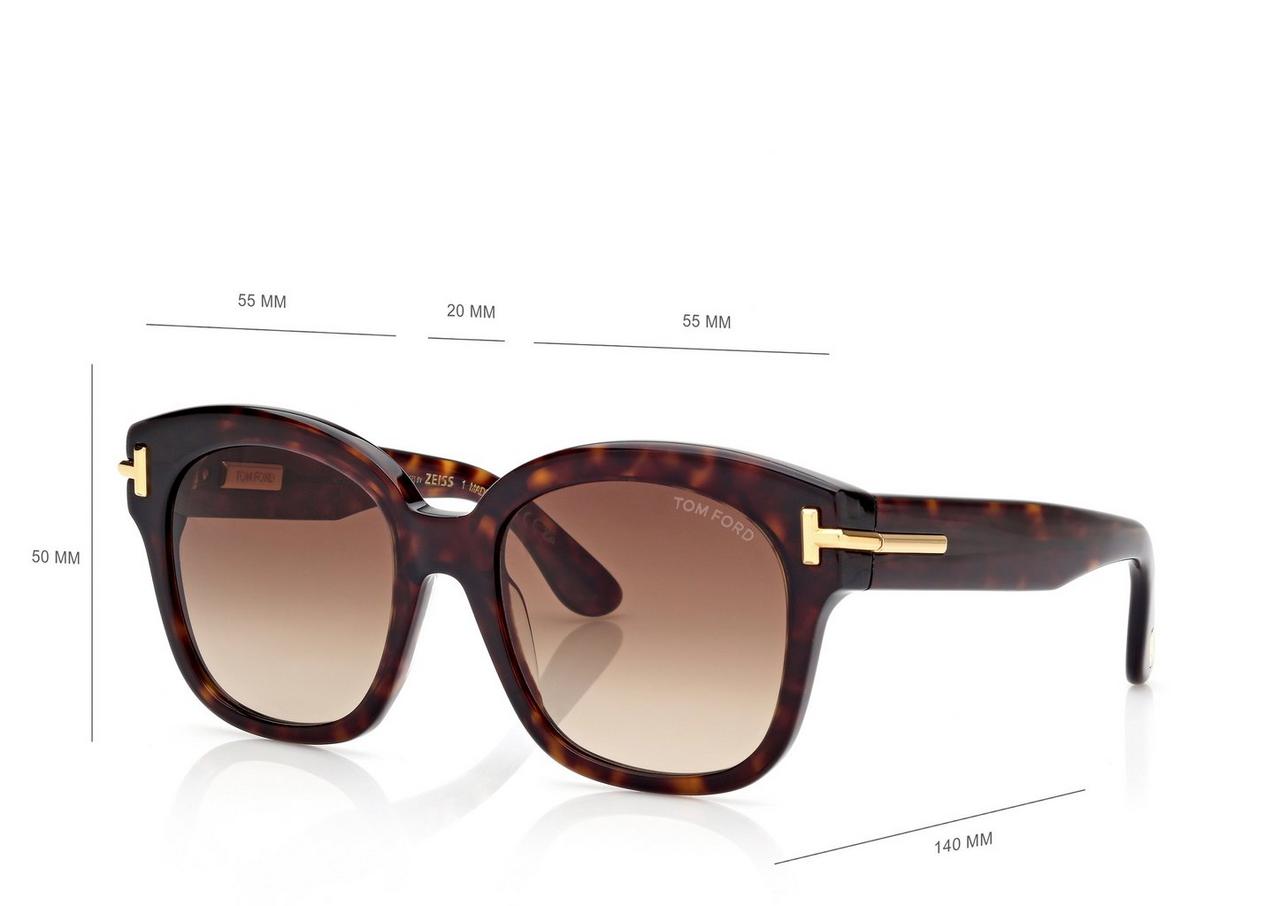 ICON OVERSIZED SQUARE SUNGLASSES image number 3