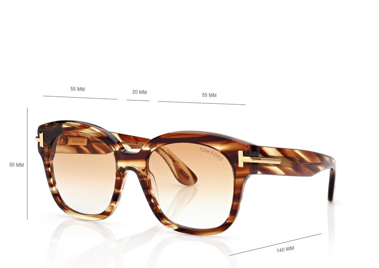 ICON OVERSIZED SQUARE SUNGLASSES image number 3