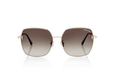 TOM FORD OM ROSE GOLD SQUARE SUNGLASSES