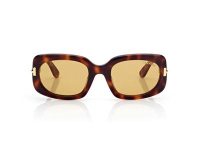 TOM FORD OM VINTAGE HAVANA ICON RECTANGULAR SUNGLASSES