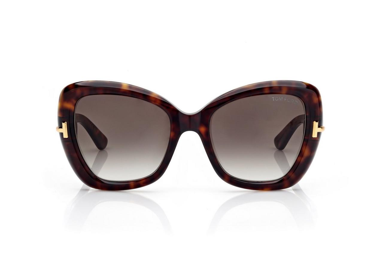 TOM FORD OM GRADIENT HAVANA BUTTERFLY ICON SUNGLASSES