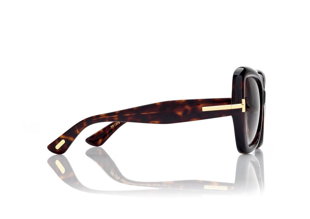 TOM FORD OM GRADIENT HAVANA BUTTERFLY ICON SUNGLASSES