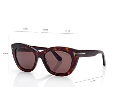 TOM FORD OM DARK HAVANA LINDA SUNGLASSES