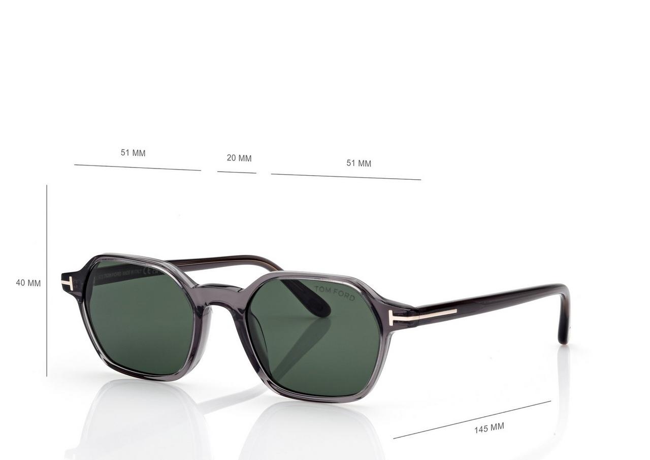 TOM FORD OM GREY/OTHER / GREEN JOEY SUNGLASSES