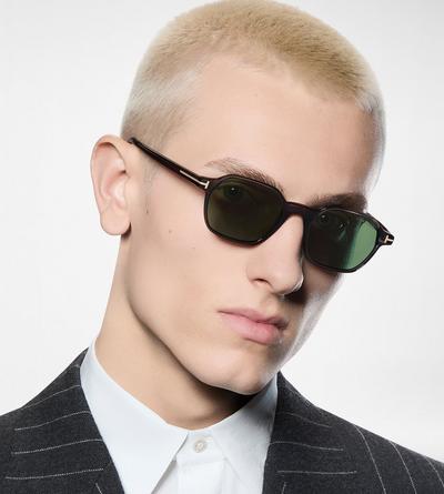 TOM FORD OM GREY/OTHER / GREEN JOEY SUNGLASSES