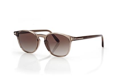 TOM FORD OM SHINY LIGHT BROWN / GRADIENT SMOKE HOLT SUNGLASSES