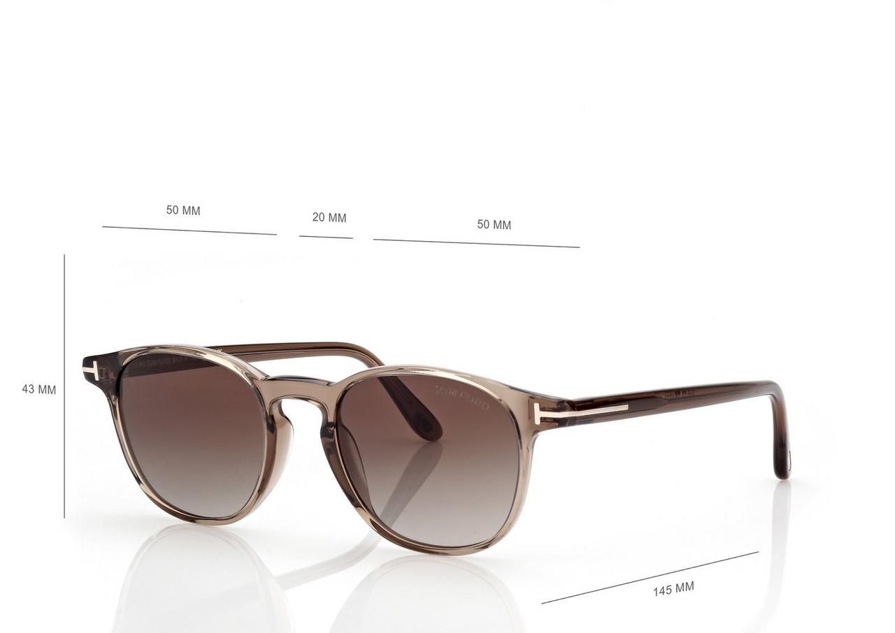 TOM FORD OM SHINY LIGHT BROWN / GRADIENT SMOKE HOLT SUNGLASSES
