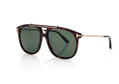 TOM FORD OM DARK HAVANA / GREEN SAM SUNGLASSES
