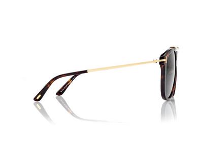 TOM FORD OM DARK HAVANA / GREEN SAM SUNGLASSES