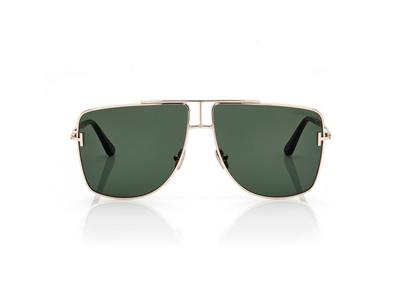TOM FORD OM ROSE GOLD/GREEN ELIOTT SUNGLASSES