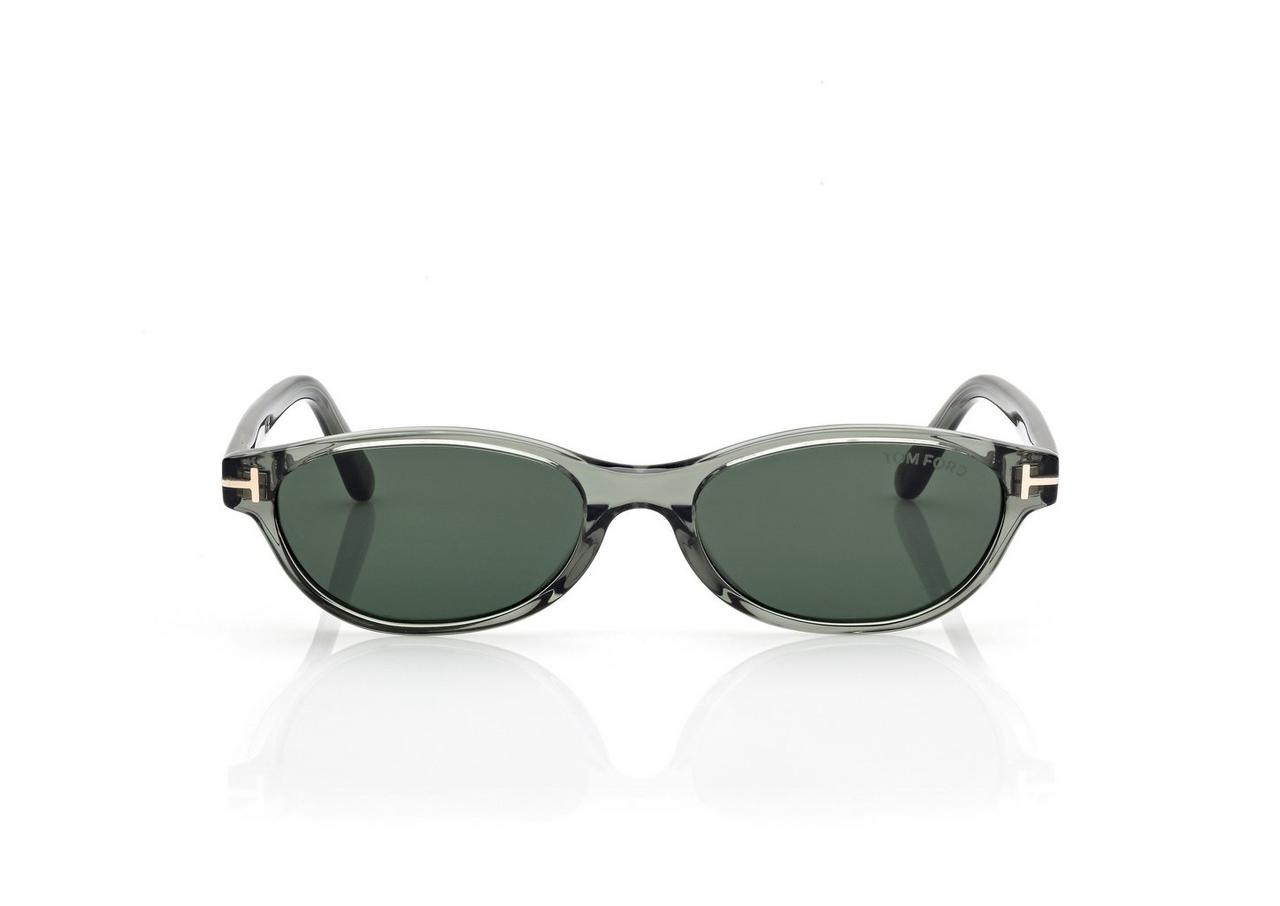 TOM FORD OM SHINY LIGHT GREEN/GREEN CHLOE SUNGLASSES