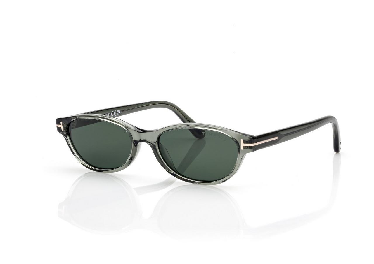 TOM FORD OM SHINY LIGHT GREEN/GREEN CHLOE SUNGLASSES