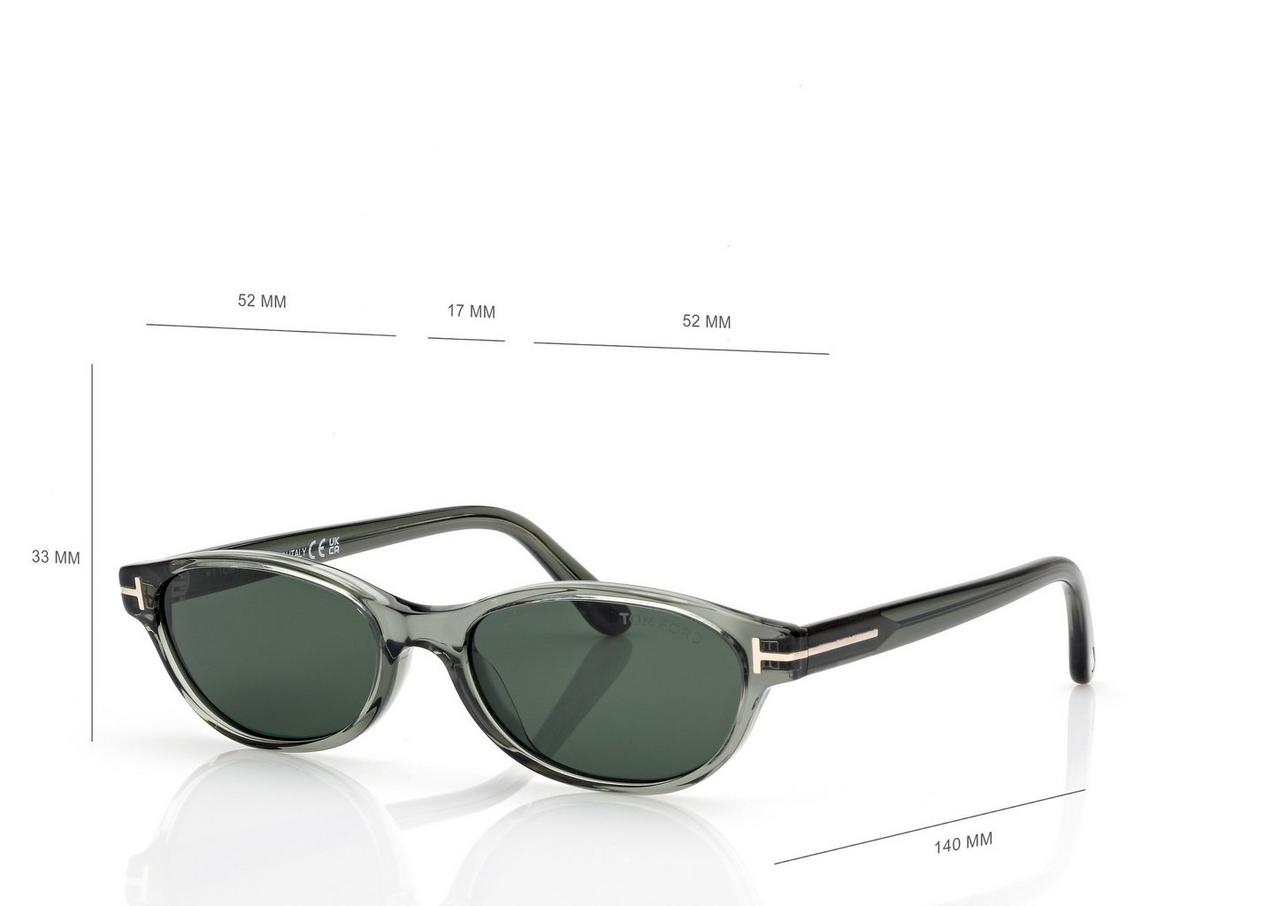 TOM FORD OM SHINY LIGHT GREEN/GREEN CHLOE SUNGLASSES