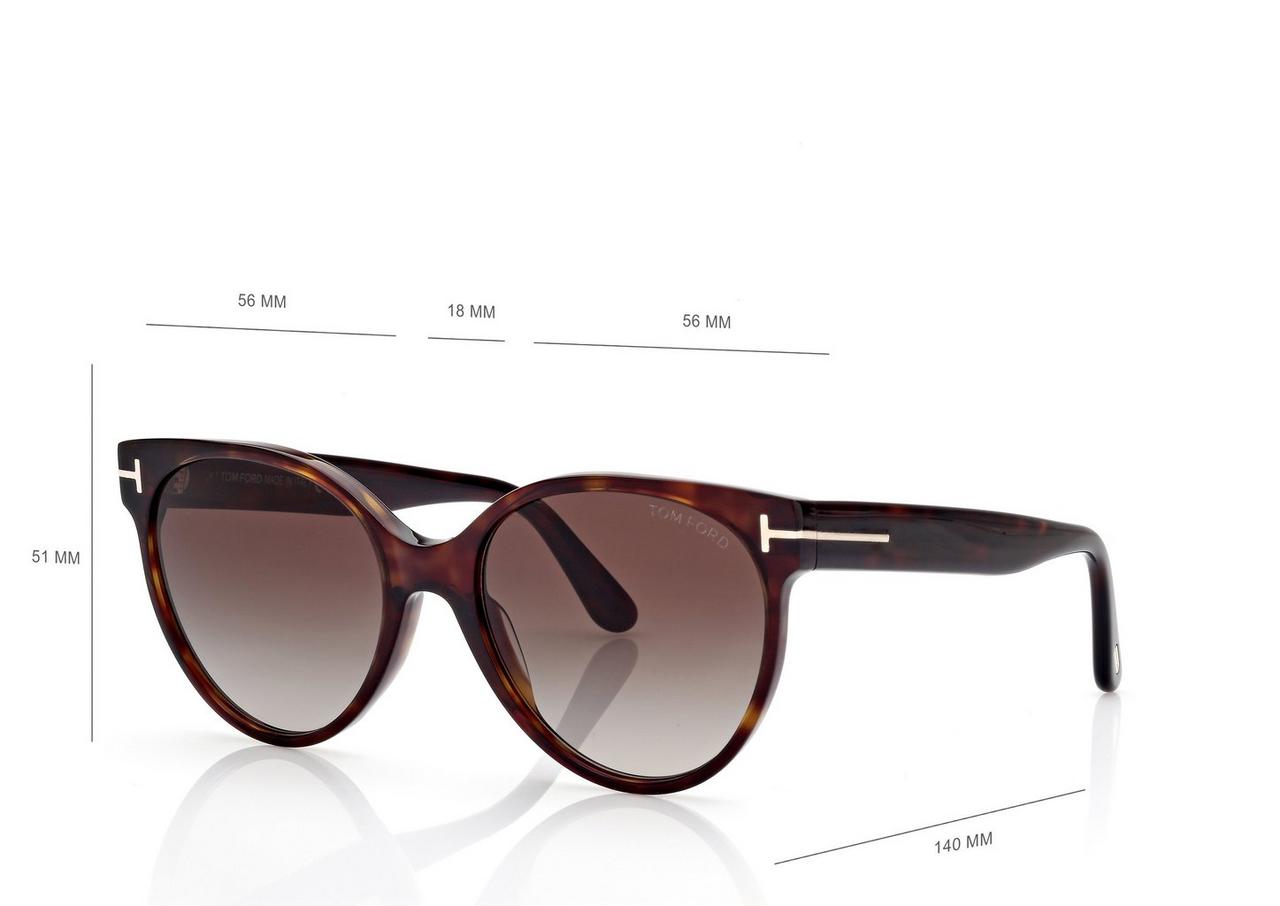 TOM FORD OM GRADIENT HAVANA TALLULAH SUNGLASSES