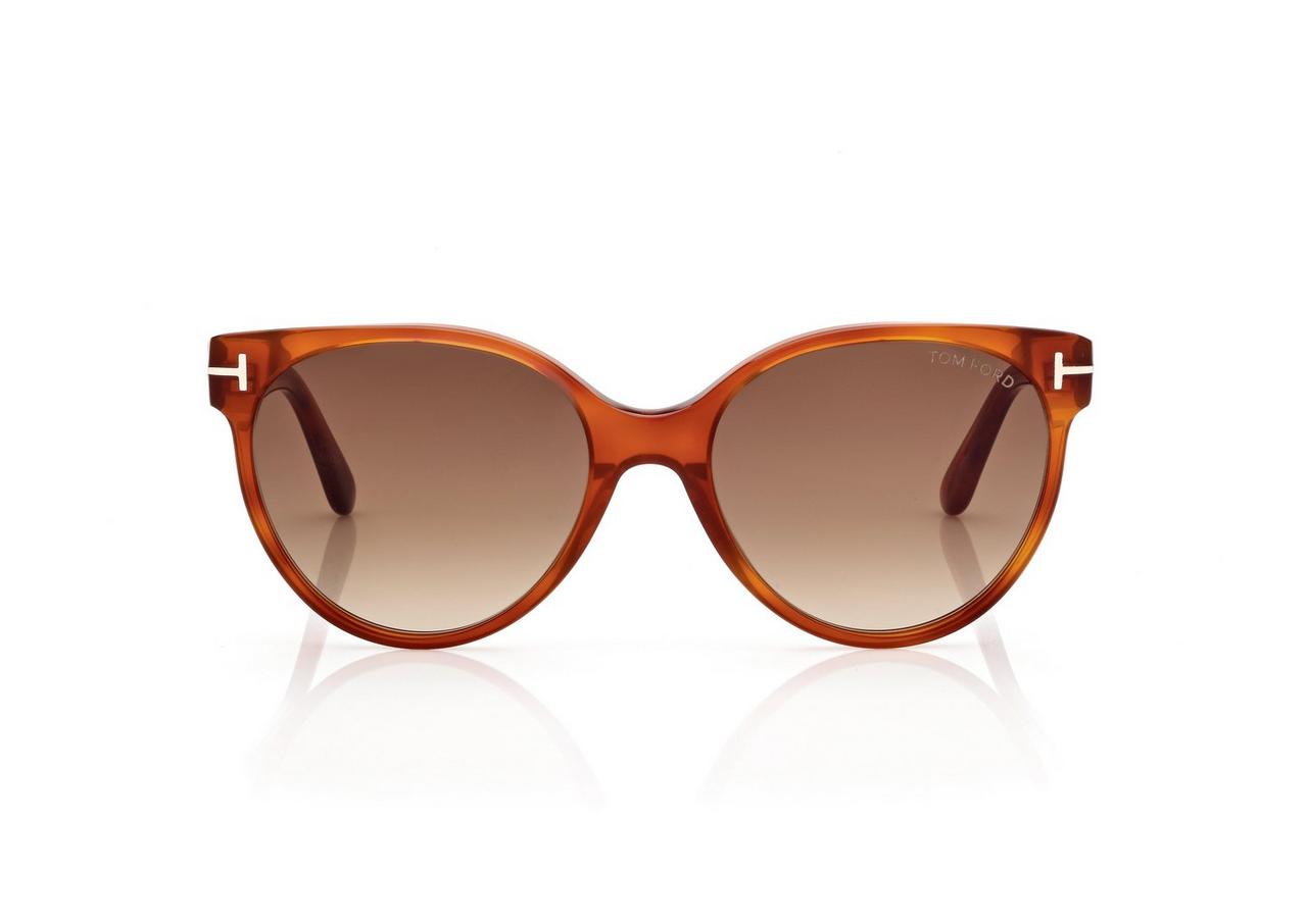TOM FORD OM BLONDE HAVANA / GRADIENT BROWN TALLULAH SUNGLASSES