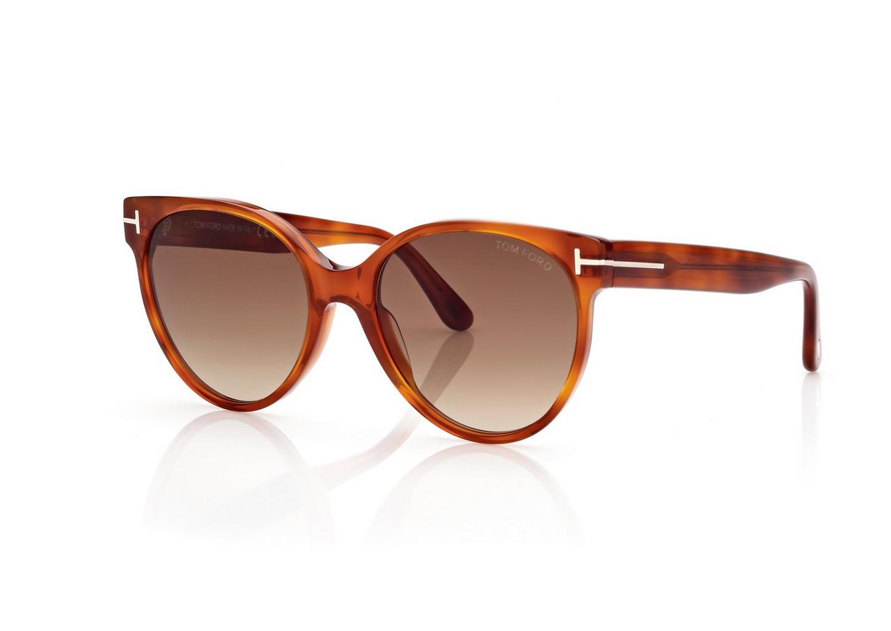 TOM FORD OM BLONDE HAVANA / GRADIENT BROWN TALLULAH SUNGLASSES