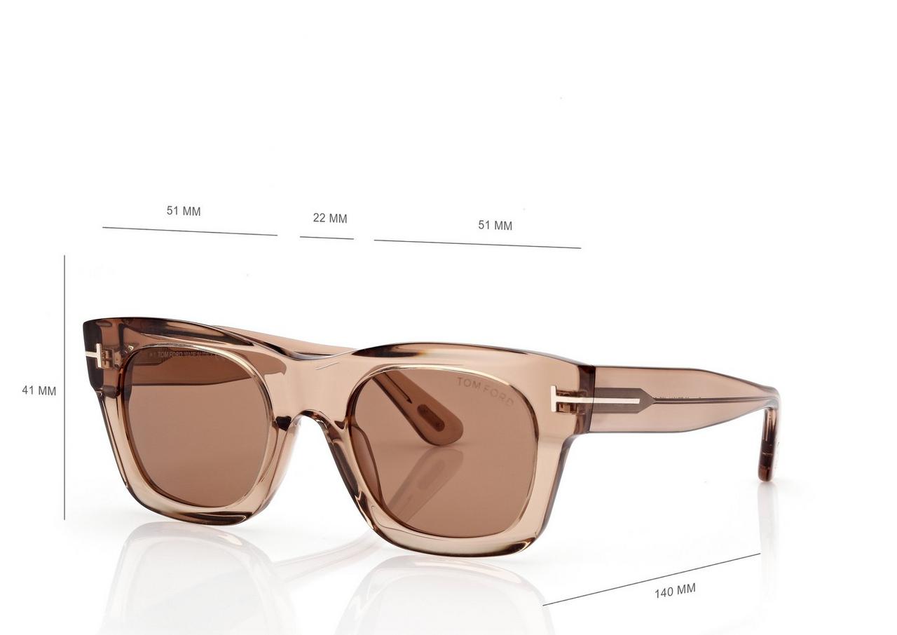 TOM FORD OM LIGHT BROWN EMMA SUNGLASSES