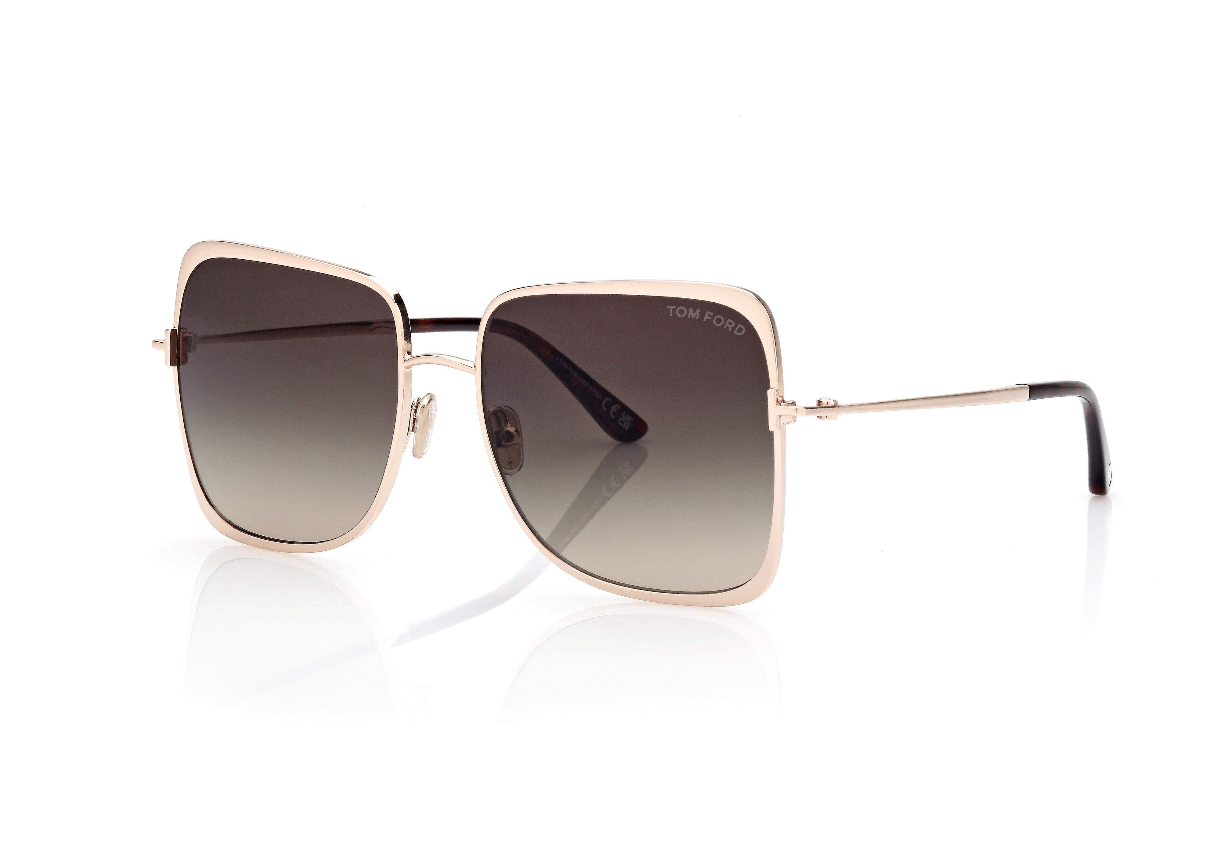 New TOM FORD FT1319 30F Gold Frame Brown Gradient Square Sunglasses Authentic Tom Ford Abbey-02 FT1349 30F - Sunglasses for Women  main image 4