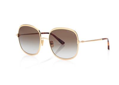 TOM FORD OM GOLD/ GREEN SOFIA SUNGLASSES