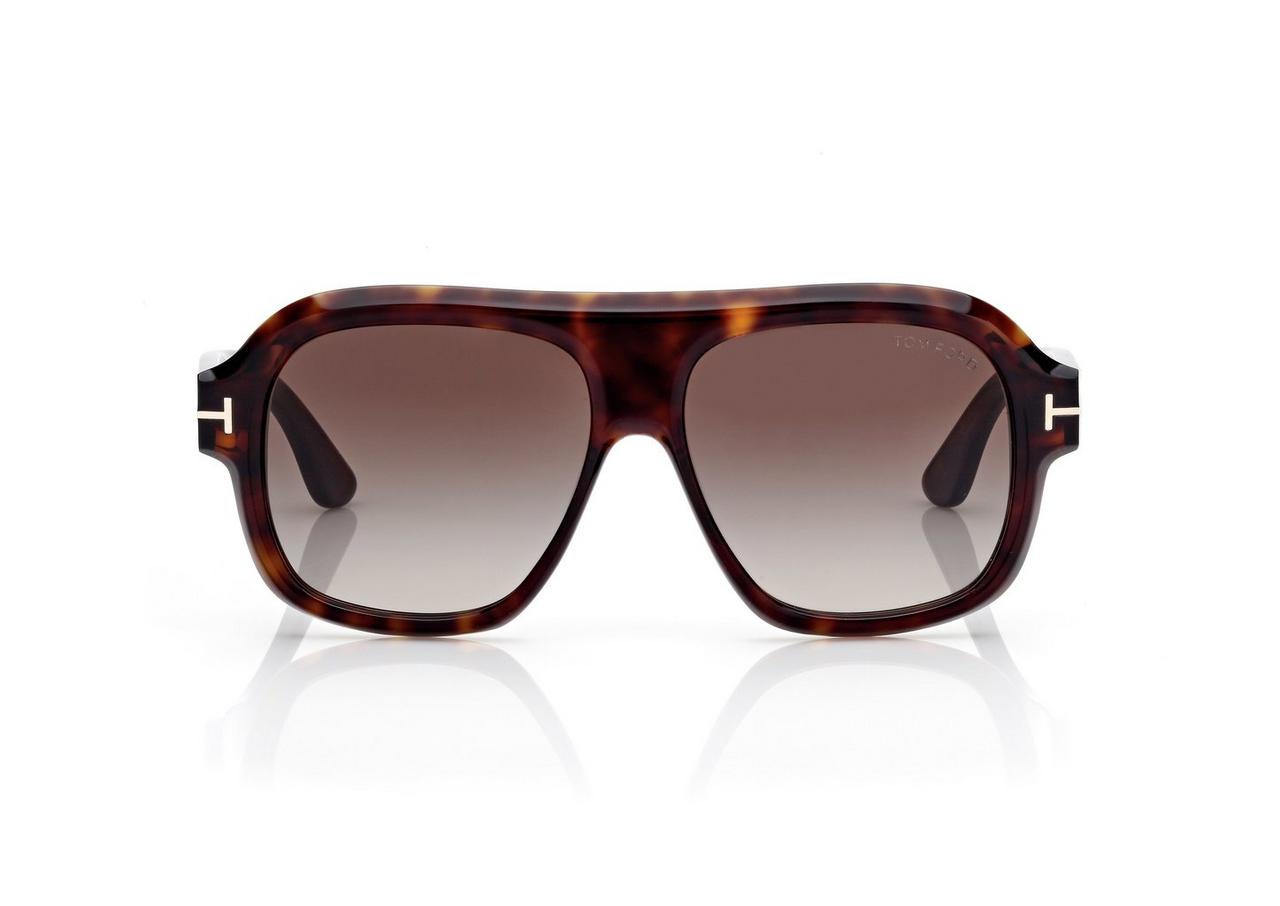 TOM FORD OM DARK HAVANA RHONDA SUNGLASSES