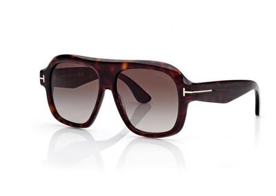TOM FORD OM DARK HAVANA RHONDA SUNGLASSES